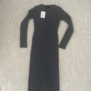 Theory maxi rib dress, light grey. Size M, new with tags never been worn!